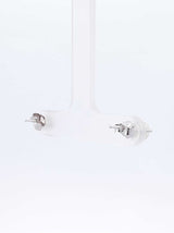 1.0 Ctw Diamond & 14k White Gold Solitaire Stud Earrings 0.7 Grams Fw0225crzdu