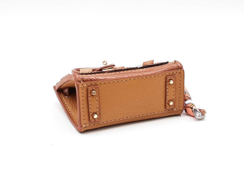 Mini Boutique Bag Charm In Brown Fw0825edu