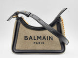 Balmain B Army Canvas Shoulder Bag In Khaki Fw1224pxzdu