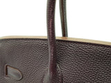 Hermes Birkin 35 Raisin Purple Clemence Palladium Hardware Handbag Do0825exzxde