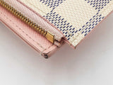 Louis Vuitton Pochette Félicie In Damier Azur Canvas & Rose Leather Fw0626rrzdu