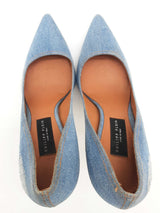 Philip Plein Destroyed Decollete Blue Denim Skull Heels Size Eu 39 Do0426crde