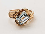 Blue Topaz 14k Yellow Gold 4.1g Ring Size 6 Do0426ocrde