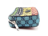 Gucci Gg Multicolor Canvas Bag & Black Leather Belt Fw0325oxxdu