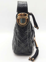 Marc Jacobs Ursula Black Quilted Patent Leather Hobo Bag Do0925rxde