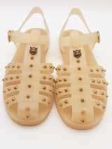 Gucci Beige Gladiator Rubber Sandals Size 12 Eb0925lrxde