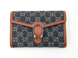 Gucci Dionysus Chain Wallet In Gg Supreme Denim Jacquard & Leather Fw1225rrzdu