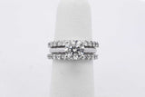 2.2cttw Diamond Wedding Trio Set In 14k White Gold 6.1 Grams Size 5 Eb0726exzsa