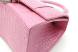 Balenciaga Hourglass Pink Crocodile Embossed Leather Top Handle Bag Eb1026pxzsa
