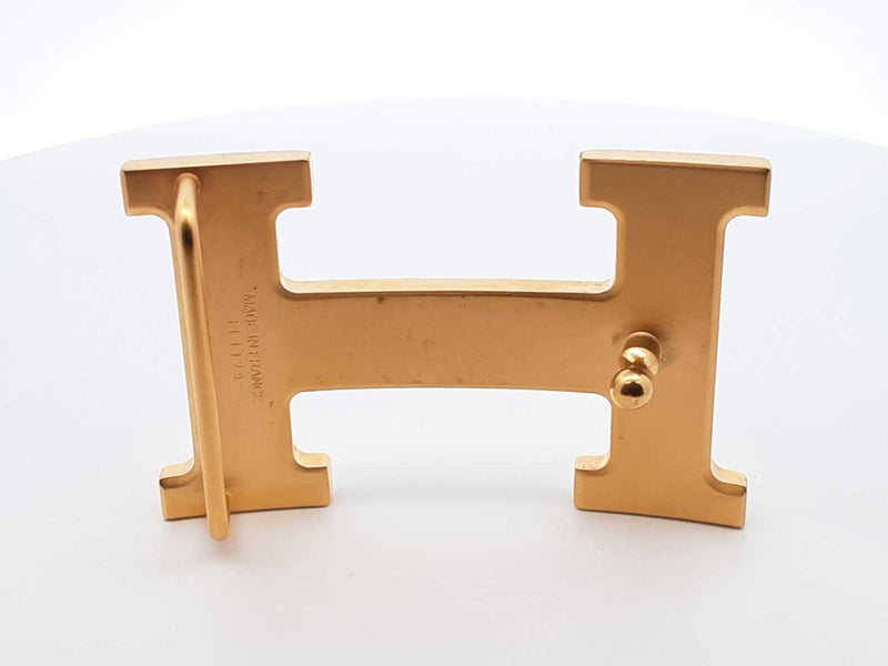 Hermès Constance H Buckle & Reversible Black & Orange Leather Belt Fw1025pxzdu