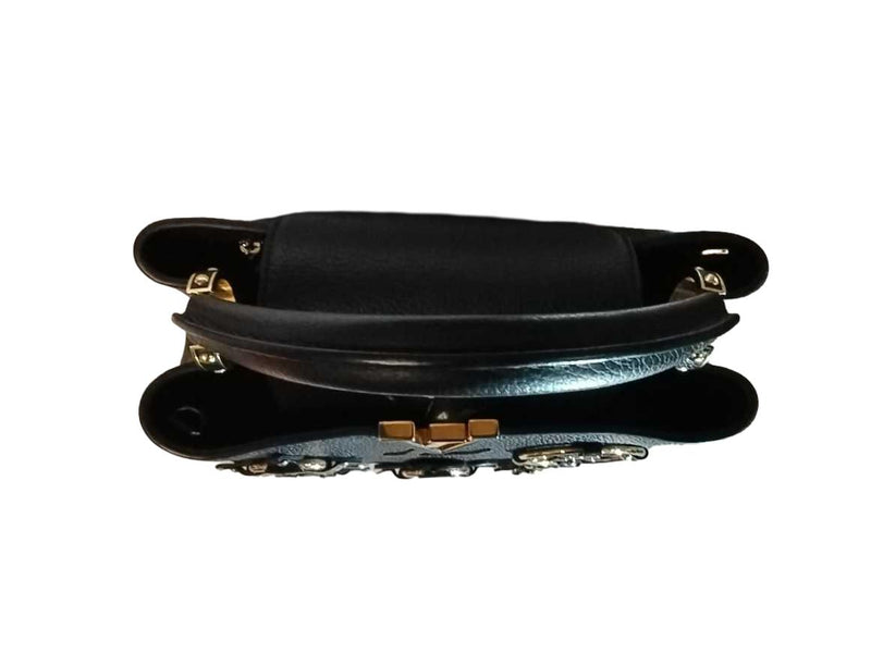 Louis Vuitton Capucines Pm Black Metal Flowers Taurillion Black Handbag Jg10250zcr