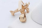 14k Yellow Gold Biplane Charm Pendant 1.9 Grams Eb0526lxzde