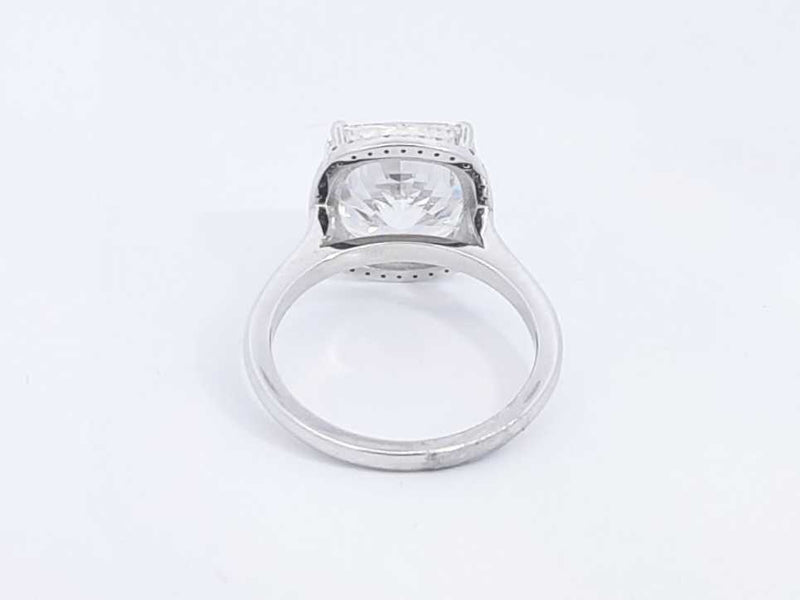 Lab Grown Cushion Cut Center Diamond 6ctw In 14k White Gold 4.6g Eb0623iprx