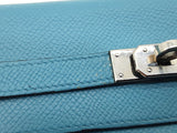 Hermes Kelly Teal Blue Epsom Wallet Do0826lxzxde
