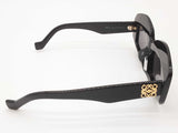 Loewe Lw40114f Chunky Anagram Black Frames Gray Lens Sunglasses Do0926llxde