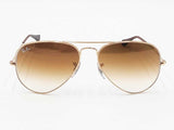 Ray-ban Aviator Large Gold-tone Sunglasses With Brown Gradient Lenses Fw0626rzdu