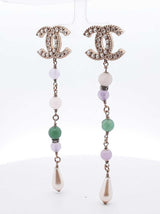 Chanel Faux Pearl, Strass, & Multi-stone Gold-tone Drop Earrings Fw0526lcrdu