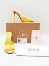 Christian Louboutin Miss Z Mules In Yellow Patent Leather Size 5.5 Fw0926orzdu
