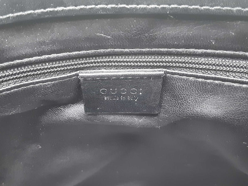 Gucci Vintage Black Leather Shoulder Bag Sd0625rzsa