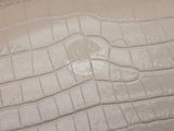 Yves Saint Laurent Uptown Pouch White Croc Embossed Leather Clutch Do0726oxzde