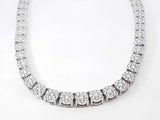 11.64 Cttw Diamond & 10k White Gold Tennis Necklace 54.9g 22 Inch Fw1025pxzxdu