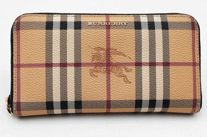 Burberry Haymarket Check Zip Around Wallet Eb1025loxdu
