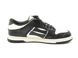 Amiri Skel Low Top Sneakers In Black & White Leather Size Us 11 Fw0126lzxdu