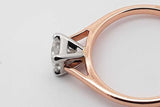 0.55ctw Princess Cut Diamond Ring In 14k Rose Gold & 14k Rose Gold Wedding Band 4.8 Grams Size 6.25 Eb0625lxxzsa