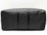 Louis Vuitton Keepall Bandoulière 55 In Damier Graphite Coated Canvas Fw0726lxzxdu