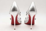 Christian Louboutin Degraqueen Metallic Silver Pumps Size 39.5 Eb0125lrxsa