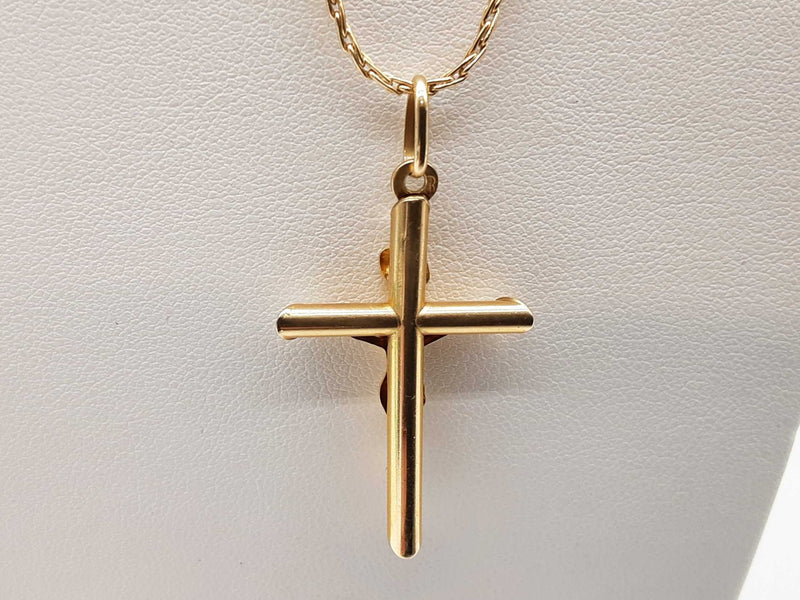 10k Yellow Gold 5.7g Cross Pendant Chain 20 In Do0625lrxde