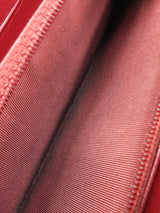 Chanel Quilted Red Lambskin Zip Around Wallet Eb1125orxdu