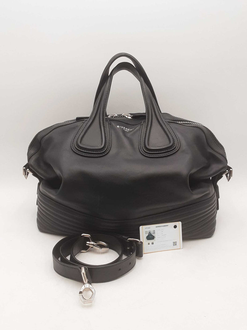 Givenchy Waxy Grained Calfskin Medium Nightingale Black Hand Bag Sd0125wzxsa