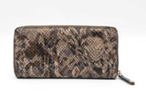Coach Python-embossed Leather Wallet In Beige, Taupe, & Brown Fw1026lrdu