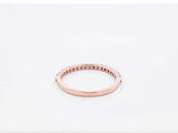 Diamond & 10k Rose Gold Half Eternity Ring 0.9 Grams Size 4.25 Fw0326lxzdu