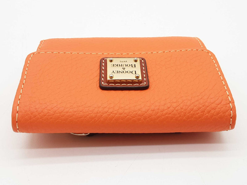 Dooney & Bourke Clementine Orange Pebble Grain Wallet Do1125oxde
