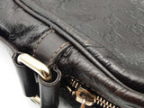 Gucci Guccissima Dark Brown Leather Messenger Crossbody Bag Eb0426lrxsa