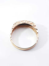 0.31 Cttw Diamond & 10k Yellow Gold Nugget Ring 4.5 Grams Size 10 Fw0926oxzdu
