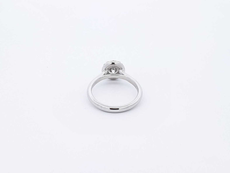 0.80 Cttw Diamond & 95% Platinum Halo Ring 4.9 Grams Size 5 Fw0625cxzdu