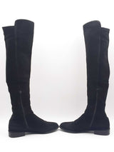 Stuart Weitzman Black Suede Knee High Boots Size 5 Eb0623crsa