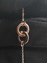 14k Rose Gold Linked Circles Pendant Necklace 2.2 Grams 18.5 Inch Fw0926lwzdu