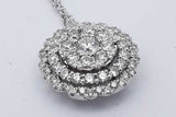0.37cttw Effy Diamond Pendant Necklace 14k White Gold 3.9g 16-18 In Eb0526wwxsa