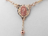 10k Tricolor Gold Rosary 3.7 Grams 17 Inch Eb0626lcrsa