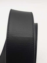 Gucci Black Leather Belt With Gold-tone Gg Buckle Size 80/32 Eb0426lrxsa