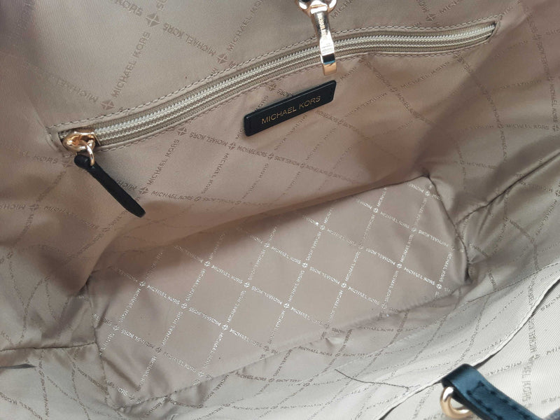 Michael Kor Brown Logo Patent Leather Tote Bag Do0825rxde