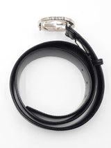 Gucci Interlocking G 40mm Belt In Black Guccissima Leather Size 40 Fw0926lrxdu