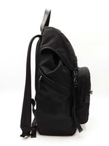 Prada Re-nylon & Saffiano Leather Backpack In Black Fw0226exzdu