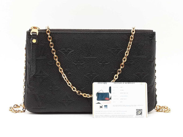 Louis Vuitton Double Zip Pochette In Monogram Empreinte Leather Fw1125przdu