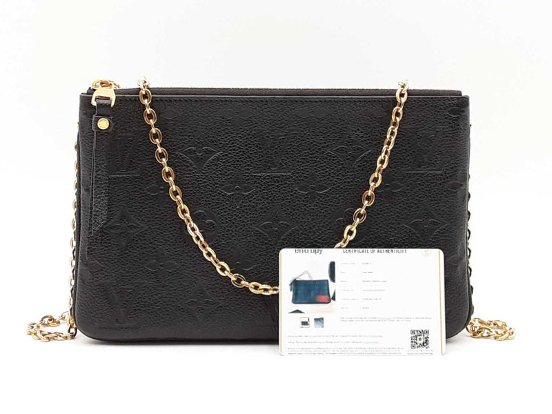Louis Vuitton Double Zip Pochette In Monogram Empreinte Leather Fw1125przdu