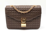 Celine Medium Quilted C Bag In Brown Leather Fw1026pxzdu